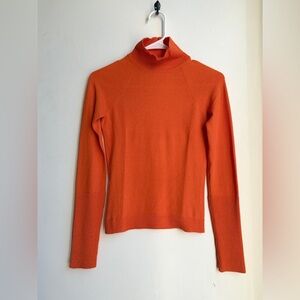 Easel Dean & Dimonda Long Sleeve Turtleneck Blouse, Orange, Women’s XS